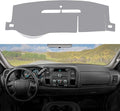 Dashboard Dash Cover Mat Carpet Compatible with 07-14 Chevy Tahoe Suburban Denali Avalanche GMC Yukon/XL,07-13 Chevy Silverado GMC Sierra Without Dash Speaker and Only One Glove Box(Grey)