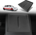 BestEvMod Center Console Wireless Charger Mat Compatible with Refreshed Model 3 Highland 2026 2025 2024 Accessories Phone Charge Area Silicone Mat Non Slip Silicone Pad (Black)