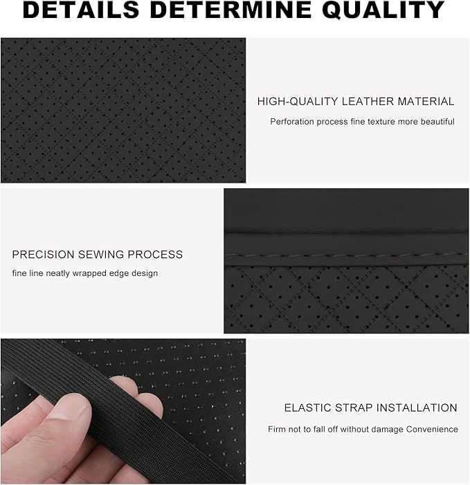 Car Center Console Cover, Microfiber Leather Armrest Cover Cushion with 2 Storage Bags, Anti-Scratch Middle Console Protector Interior Accessories for Most Cars SUVs Trucks (Black)