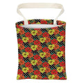 Car Trash Can, Cute Car Trash Bag, Hanging Car Organizer and Storage Bag, Trash Bin for Car Accessories, Vehicle, Travelling, Camping Yellow Red Flower