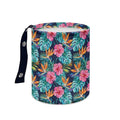 Tropical Floral Portable Dustbin Bin Waste Basket Palm Leaves Car Accessories Interior Collapsible Universal for Car SUV Trucks