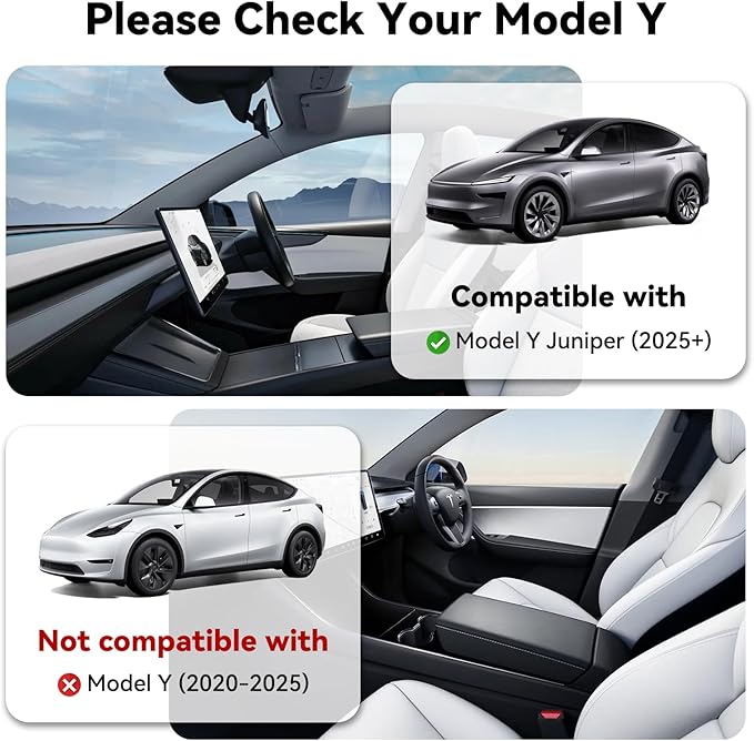 2026 Upgrade Rear Center Console Organizer for Tesla 2025-2026 Model Y Juniper Accessories, Partitioned Storage & Stable Installation, Seat Backseat Storage Trash Can Bin for Tesla Model Y Juniper