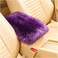 Car Center Console Cover, Fluffy Soft Vehicle Middle Console Arm Rest Cushion Pad, Furry Automotive Interior Armrest Seat Box Protector Decoration Accessories, Universal Fit (Violet)