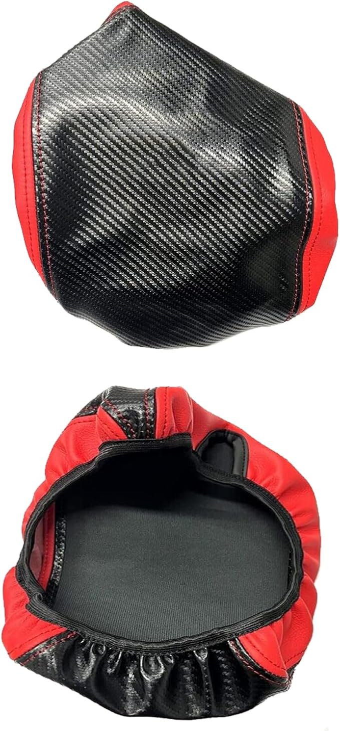 for Honda 11th Accord 2023 2024 Center Console Cover Anti-Scratch Waterproof Leather Armrest Pad Protector Cushion Interior Accessories(Carbon Fiber + Red)