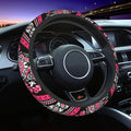 Boho Car Steering Wheel Cover Auto Accessories Universal 15 Inch Non-Slip Neoprene for Women Cute Automotive SUV Van Truck Wheel Protector