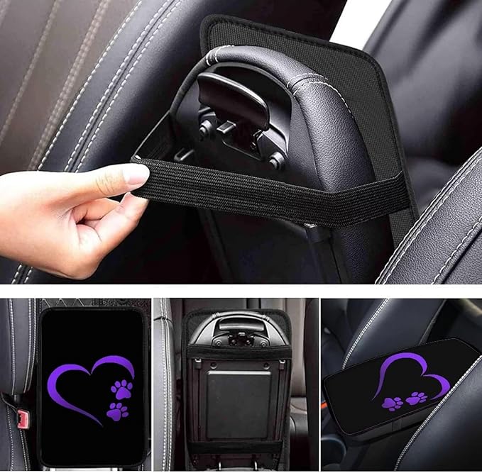 Biyejit Car Center Console Armrest Cushion Cover Pad Car Interior Decor Accessories Universal Fit for Sedan, Truck, SUV