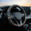 Mushroom Steering Wheel Cover Auto Leather Steering Wheel Protector, Anti-Slip, Breathable, Absorbing Sweat, Universal Mushroom Car Accessories 14.5–15 inch,Fit for Most Car, Trucks, SUV