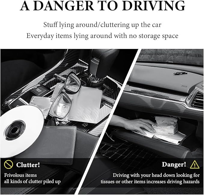 Car Trash Can, Leather Foldable Hanging Trash Bag, Multi-Function Mini Storage Box Garbage Can for Car Back Seats and Side Door, Black