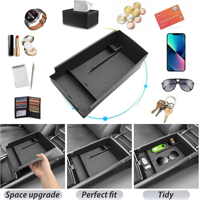 SKTU for 2025 2026 Kia K5 Accessories Center Console Organizer 2025 2026 K5 Console Tray for 2025 2026 Kia K5 (LXS/GT-Line/GT/EX) Console Organizer Kia K5 2025 2026 Accessories with Coin Holder