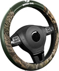 Mossy Oak Camo Steering Wheel Cover, Durable Grip Car Steering Cover, Universal Fit 14.5"–15.5" - Made with Premium Green PVC Leather and Cotton Fabric, Anti-Slip - Official Licensed Product