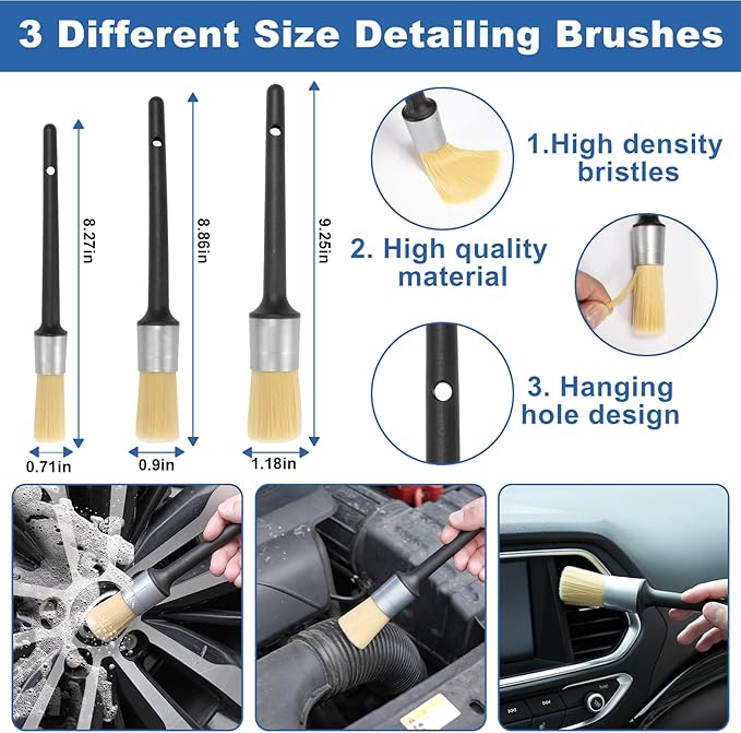 Viewsun 30 PCS Car Cleaning Kit, Purple Car Interior Detailing Kit with High Power Handheld Vacuum, Detailing Brush Set, Windshield Cleaner, Cleaning Gel, Complete Auto Accessories for Women Gift