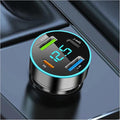 4-Port USB Car Charger,Car Charger Adapter with Blue LED,PD+QC3.0+Type C Ports Car Charger Adapter for Car Truck SUV Compatible with iPhone/Android (QC3.0+PD+2.4A+Type-C)
