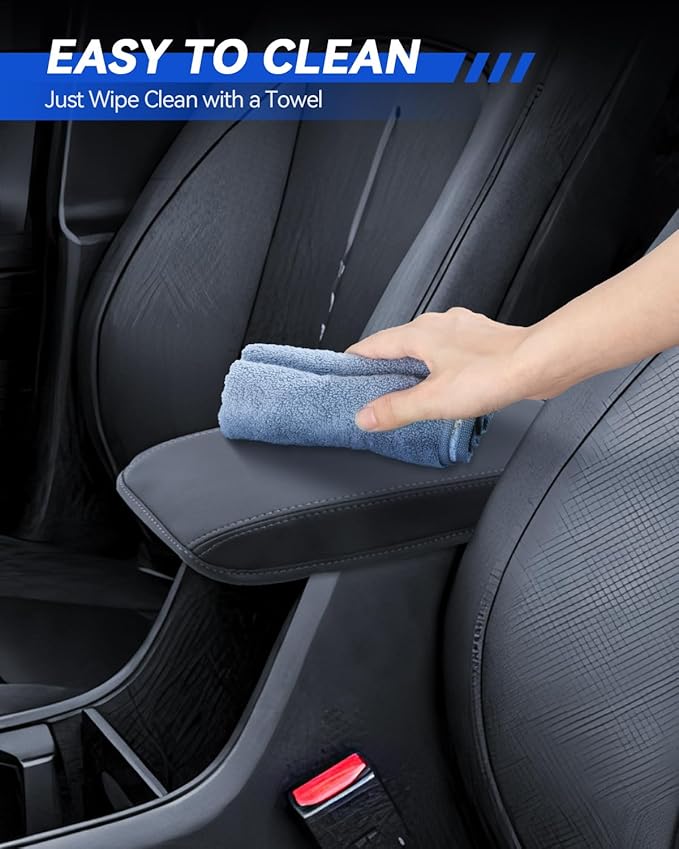 Armrest Cover for 2024 2025 Hyundai Kona SE SEL Limited N-Line Accessories Center Console Middle Lid Pad Protector for Car Elbow Rest