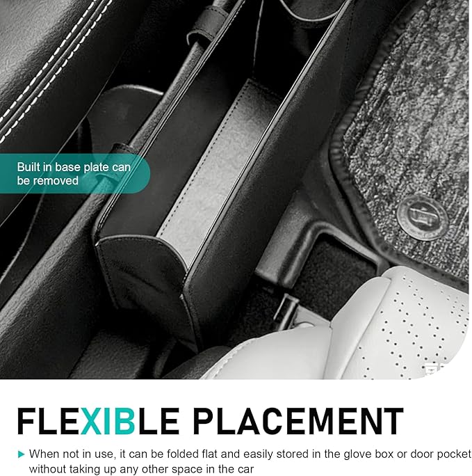 Car Trash Can, Multi-function Foldable Hanging Storage Bag with Back Clip, Open-top Waterproof Garbage Bag Container, Back Seat Organization Accessory for Car SUV Truck (Black)