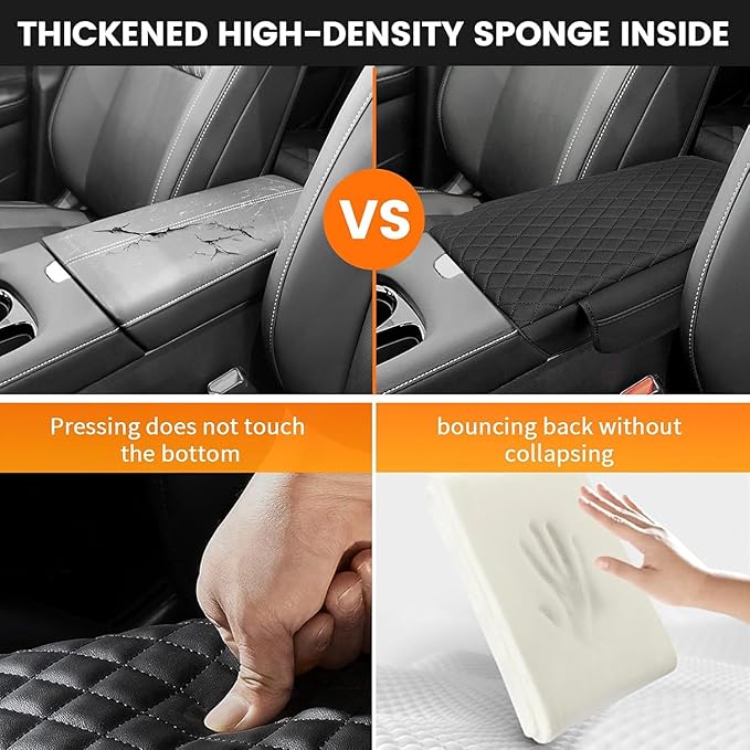 Custom for Center Console Cover Kia Sportage(NQ5) 2023-2026 Armrest Cover Accessories PU Leather Armrest Seat Box Cover Protector with Pockets Storage Bag