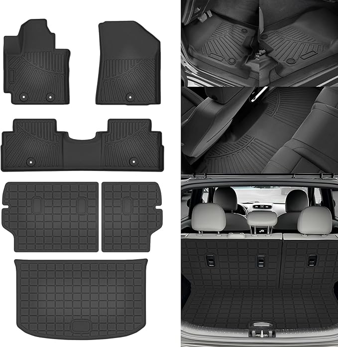 Soul Floor Mats - Car Mats for KIA Soul 2014-2019 (Not fit Hybrid), All Weather Floor Mats and Cargo Liner for Soul Accessories, Heavy Duty Rubber Mats, Car Accessories