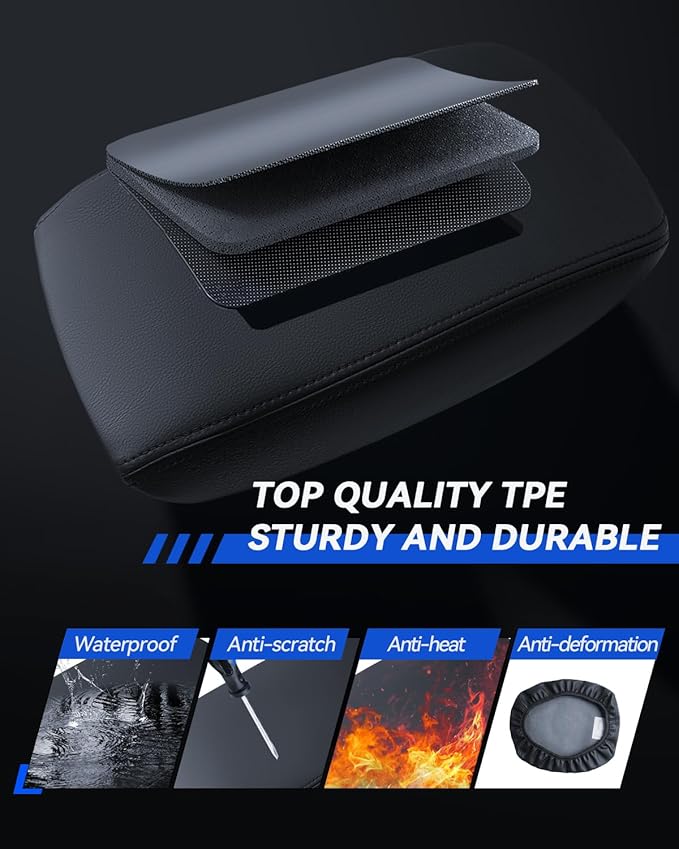 Armrest Cover for Toyota Land Cruiser 2024 2025 Accessories Center Console Middle Lid Pad Protector for Car Elbow Rest