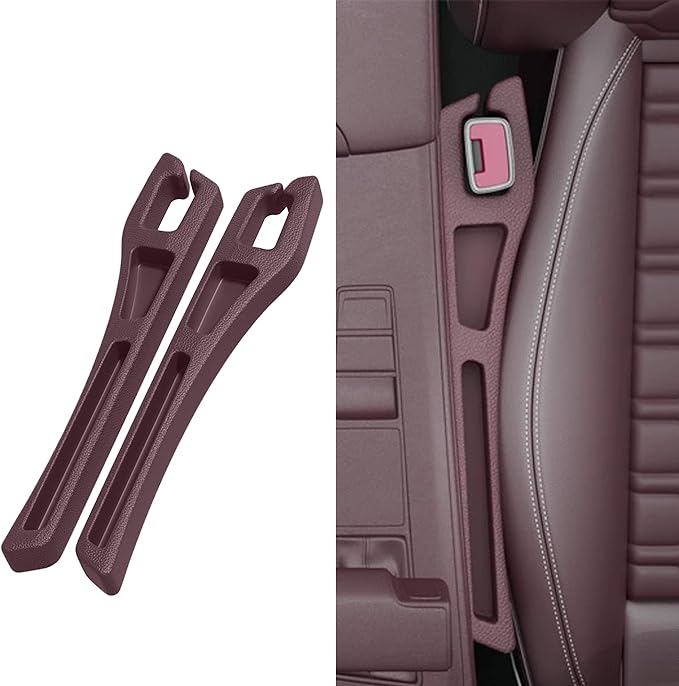2PCS Car Seat Gap Filler Organizer,Multifunctional Car Gap Filler Organizer Storages Function ,Universal Console Catcher Between Seats Cars Interior Accessories (Red)