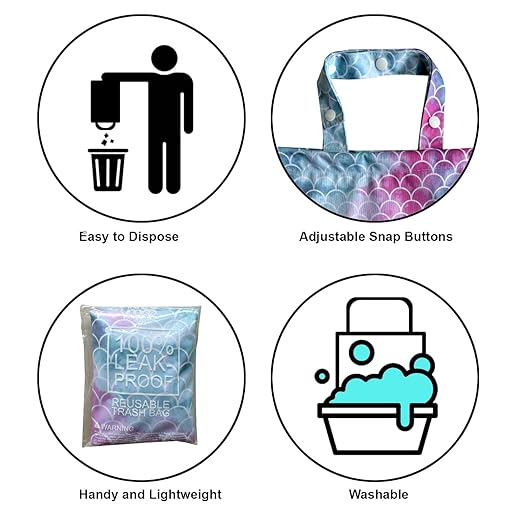 RMMOORORO Cute Hanging Car Trash Garbage Bag 100% Leakproof Waterproof Multipurpose for Car Back Front Seat Console with Hanging Strap (Mermaid)
