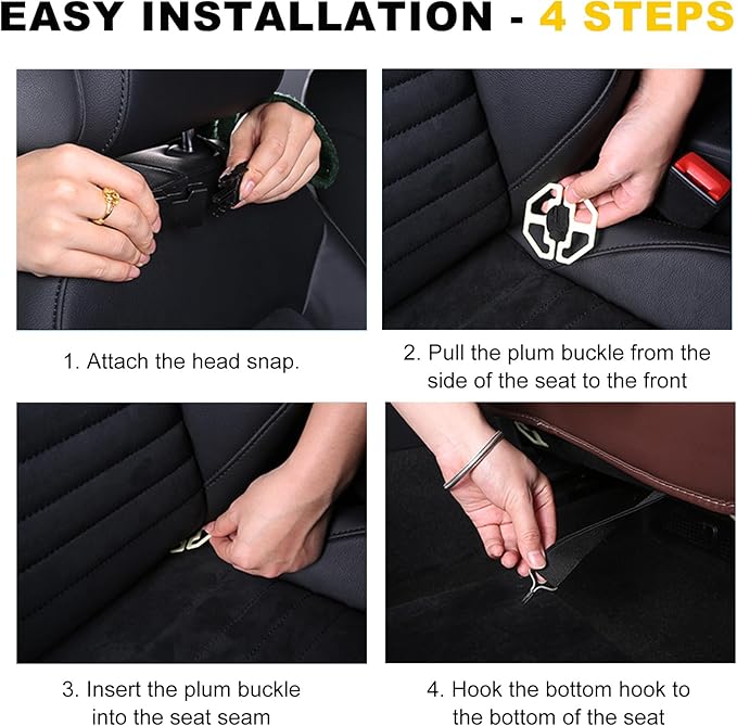2 PCS Car Seat Back Pocket, Waterproof Leather Auto Back seat Organizer for Kids, Upgraded Car Organizer with Tablet Holder Pockets, Universal Interior Car Accessories (Black)