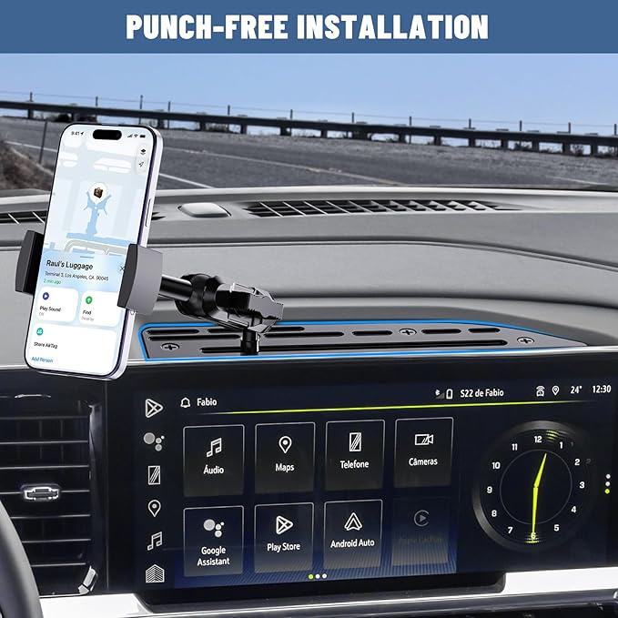 Phone Holder Compatible with 2022+ Silverado Sierra Dash Platform Phone Mount, Full Metal Cell Phone Holder for 2022 2023 2024 2025 2026 Silverado & Sierra Dash Phone Mount