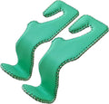 Car Hooks Universal Car Vehicle Back Seat Headrest Hanger Holder Hook Microfiber Leather & Stainless Steel for Bag Purse Cloth Drink Grocery (Green)