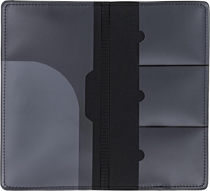 Samsill Car Registration and Insurance Holder, Essential Vehicle Glove Box Organizer, Vehicle Document Holder, Faux Leather, Sleek Black Design, Lottery Ticket Holder