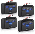 4PCS Gibbab 72W 3 Ports 12V RV USB Switch Outlet with Voltmeter, 36W PD3.0 Type-C Quick Charge + 2*18W QC3.0 Panel Wall Mount Car Charger Socket Automotive Multi-Port Adapter for Marine Truck Boat Bus