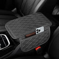 Center Console Cover Universal Armrest Cover with 2 Storage Bags Leather Car Middle Console Cover Arm Rest Cover for Car Interior Accessories Protector for Most Vehicle