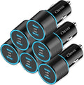 6 Pack USB C Car Charger, 40W Fast Charging for iPhone 17/16 Pro Max/Plus/16 SE/15/14, Samsung Galaxy S25 Ultra/S24/S23/S22/A16/A15/A55, Google Pixel 9, Dual 20W Type C Port Cigarette Lighter Adapter