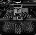 Custom Leather Car Mats, Vehicle-Specific Fit All-Weather Floor Mats, 100% Waterproof Anti-Slip Durable Protection for SUV Truck Sedan, Precision Tailored Protection (Black Beige)