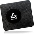 A VERANCO Car Dashboard Mat, 5.5x6.3 inches, PU Gel Material, Black, Universal Fit, Multifunction Anti-Slip Mat for Phone Holder, Radar Detector, Keys, Sunglasses etc