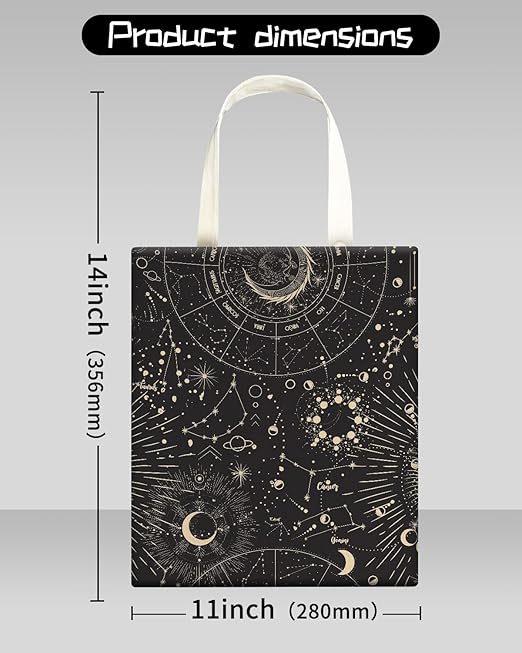 APVDSH Car Trash Can, Seat Back Hanging Car Trash Bag, Cute Canvas Car Garbage Bag, Essential Car Trash Bin Car Organizers Sun and Moon