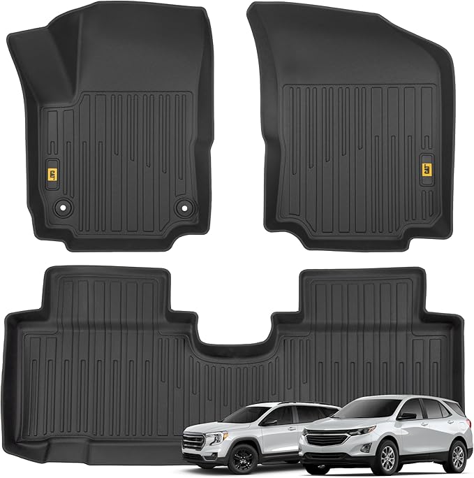 CAT® JustFit™ 3D Custom Fit Floor Mats, Chevy Equinox GMC Terrain 2019 2020 2021 2022 2023 2024, Heavy Duty Car Floor Liner Protection Laser Measured, Chevy Equinox Accessories for GMC Terrain