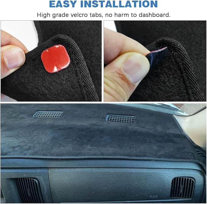 Dashboard Cover Compatible with 2002-2005 Ram 1500 2003-2005 Ram 2500 3500 Black Dash Cover Mat