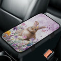 Bulopur Easter Bunny Car Center Console Cushion Pad Flannel Center Console Cover Easy to Install Car Decor Accessories Auto Universal Car Interior Accessories Car Arm Rest Cover