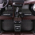 MELKEN Custom Fit Leather Car Floor Mats for 95% of Cars Full Coverage Floor Liners Car Mats (Black Beige)