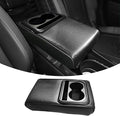 QianBao Car Center Console Carbon Fiber Pattern Armrest Box Booster Cushion with Cup Holder Mobile Phone Storage Protector Universal for Most Car
