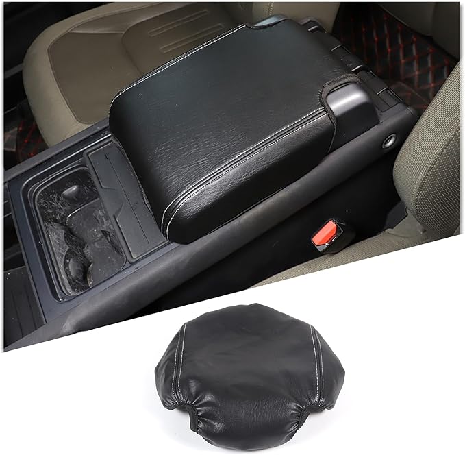 Center Console Armrest Cover Compatible with Land Rover Defender 90/110/130 2020-2023 Accessories, Comfortable Leather Armrest Box Pad Cushion Protector (B Style)