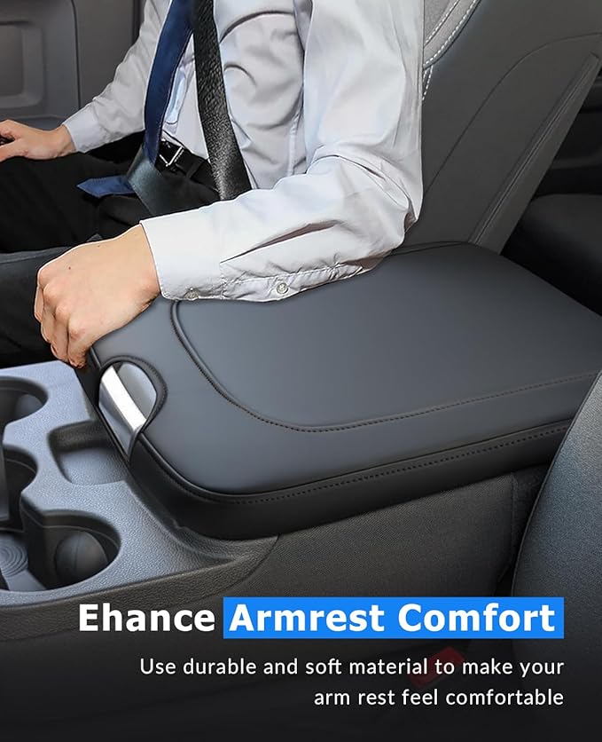 INTGET Center Console Cover for 2013-2018 Dodge Ram 1500 2500 3500 & 2013-2026 Ram 1500 Classic/2500/3500 Accessories Interior Middle Armrest Arm Rest Cushion Protector(Fit for Jump Seat Console)