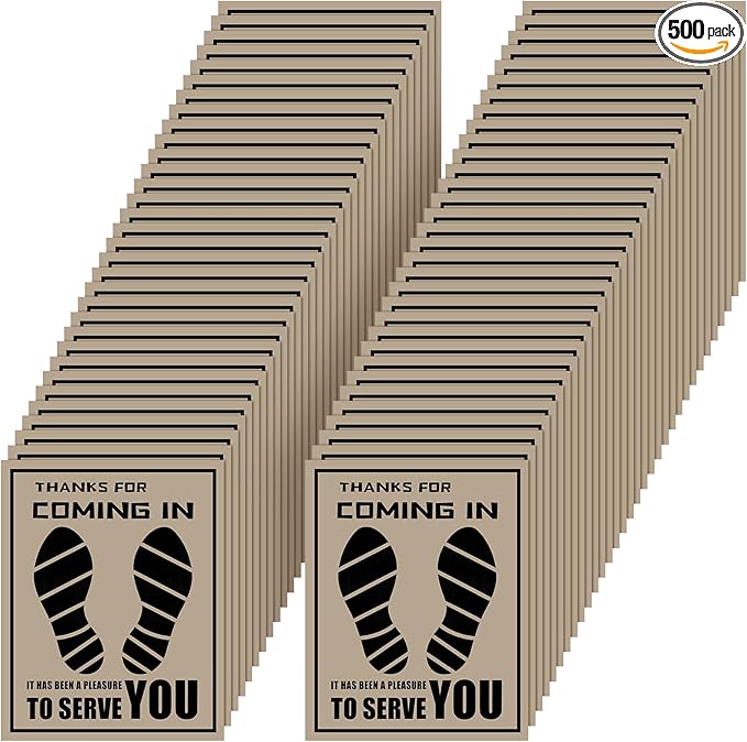 Frienda 500 Pcs Waterproof Paper Car Floor Mats Disposable Floor Pads Covered Plastic Film Automotive Foot Mat for Vehicle Supplies (Brown,22 x 17 Inch)