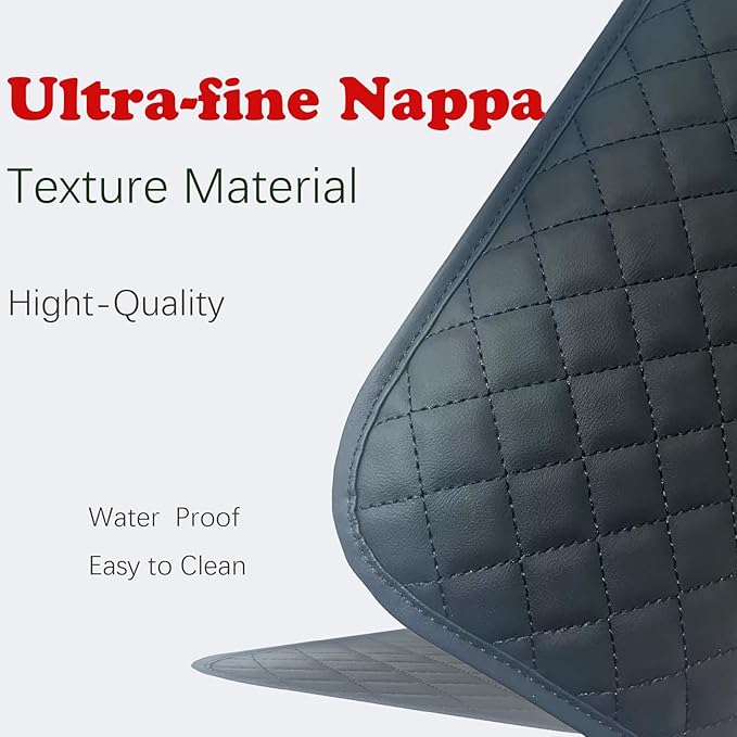 Extended Car Center Console Cover with 2 Storage, Microfiber Leather Car Armrest Cover Cushion For SUV Truck , Universal Car Accessories Memory Foam Comfort Stylish Leather Design (Black longer)
