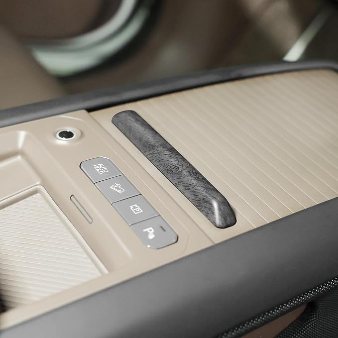 YOUTOOCAR Center Console Sliding Box Handle Cover Compatible with Kia EV9 2024-2026 Accessories (Wood Grain)
