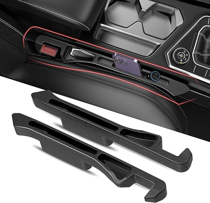 Car Seat Gap Filler 2Pack, Inserts Between Seats Console with Organizer Storage Upgraded Phone Holder Car Side Seat Gap Fillers Cars Front Seats Fill Plug Car Essentials for Vehicle SUV Truck (Black) | Organizer Storage, Cars Front Seats, Fill Plug, Ca...