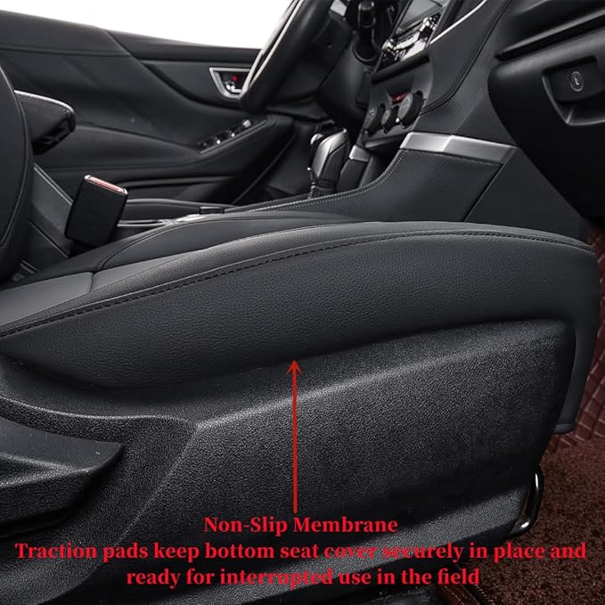 coverdream Custom Seat Covers Compatible with Select Subaru Legacy 2015 2016 2017 2018 2019 Models - Leatherette (Black/Gray,Full Set)