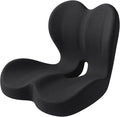 Memory Foam Seat Cushion for Truck Driver & Car Driving - Ergonomic Driver Seat Lab Cushion with Lumbar Support, Adjustable Strap, Non-Slip Pad for Back Pain and Sciatica Relief
