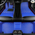 Custom Personalized Floor Mats for Cars，Luxury Full Coverage All Car Floor Mats，Anti-Slip Leather Car Mat Set ，Custom Floor Mats for 99% of Cars, Trucks & SUVs. (Blue)
