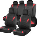 FLORICH Seat Covers Full Set, Leather Seat Covers for Cars, Waterproof Car Seat Protector Breathable, Front and Rear Seat Covers for Cars, Automotive Seat Covers Universal Fit for Most Car SUV Truck