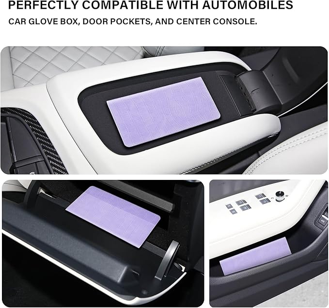 Car Registration and Insurance Holder, Purple Vehicle Glove Box Car Organizer with Magnetic Closure for Documents, Cards, License Car Organization, 1 Pack