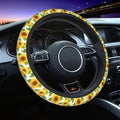 Sunflower Cute Steering Wheel Cover Non-Slip Breathable Sweat-Absorbent Suitable for SUV Van Truck Car Universal Protection Accessories 15 Inch Suitable for Women Men